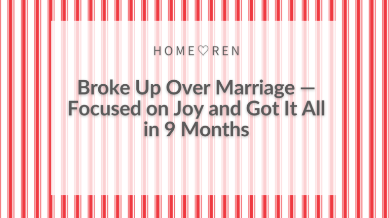【046】Manifested Reconciliation with Her Ex, a Proposal, and